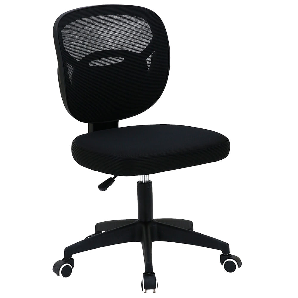 Silla de oficina Komsum Twist, ergonómica, con espuma de alta densidad, ruedas PU, negro
