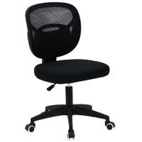 Silla de oficina Komsum Twist, ergonómica, con espuma de alta densidad, ruedas PU, elevador de gas, negro