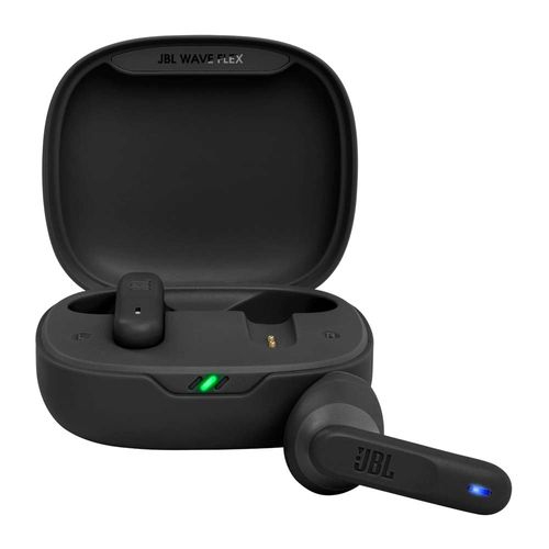 Audífonos bluetooth True Wireless JBL Wave Flex resistente al agua IP54 duración máx. 32 horas con estuche de carga control de música y llamadas negro