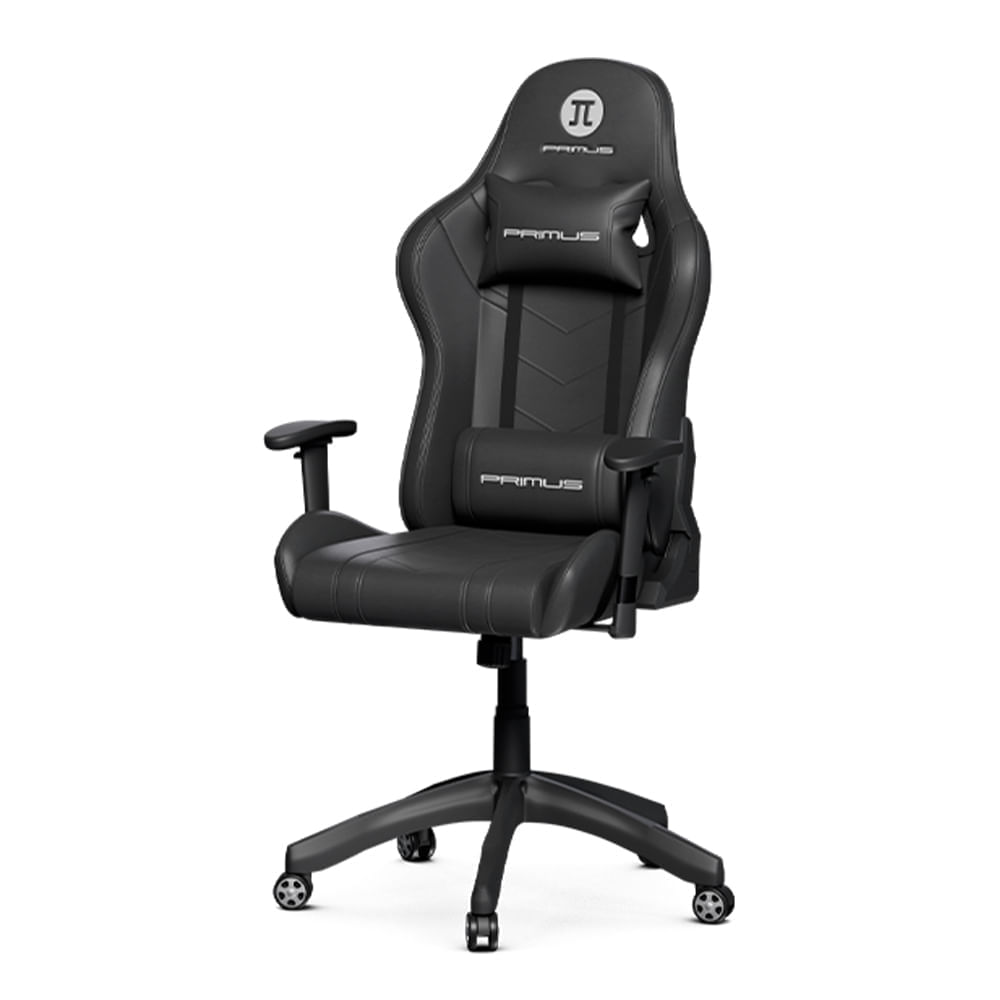 Imagen 1 del producto Silla gamer Primus 100T PCH-103BK, carga máxima 120kg, inclinación 135°, negra