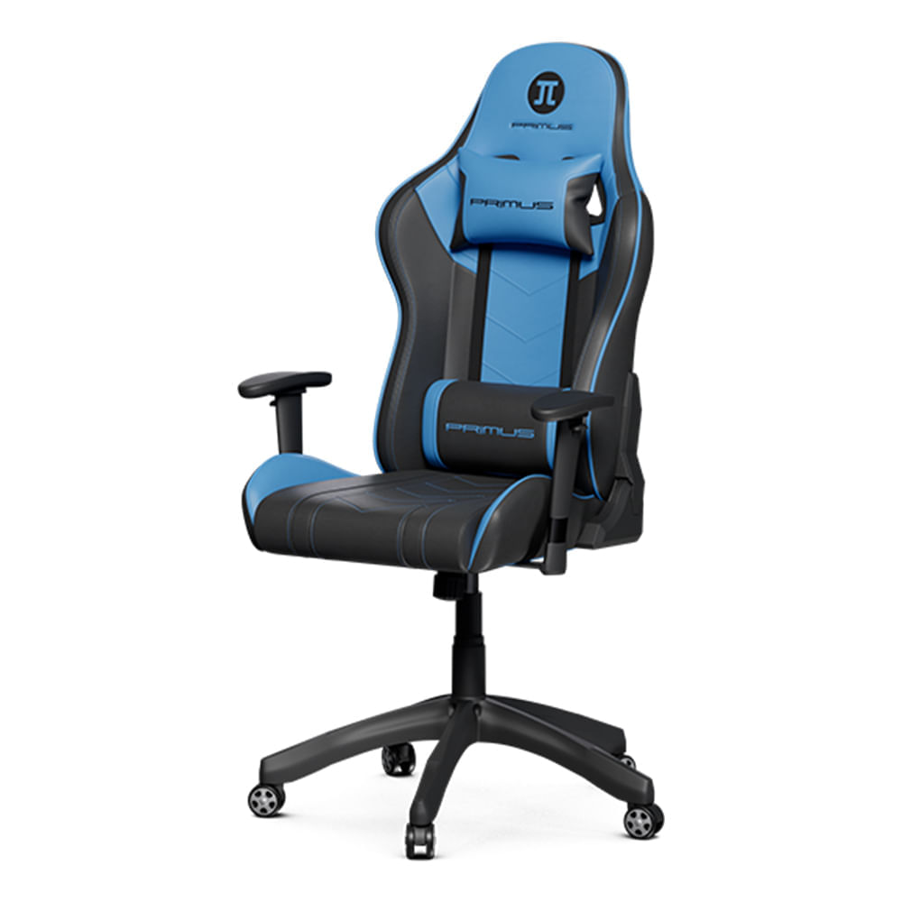 Imagen 1 del producto Silla gamer Primus 100T PCH-103BL, carga máxima 120kg, inclinación 135°, azul