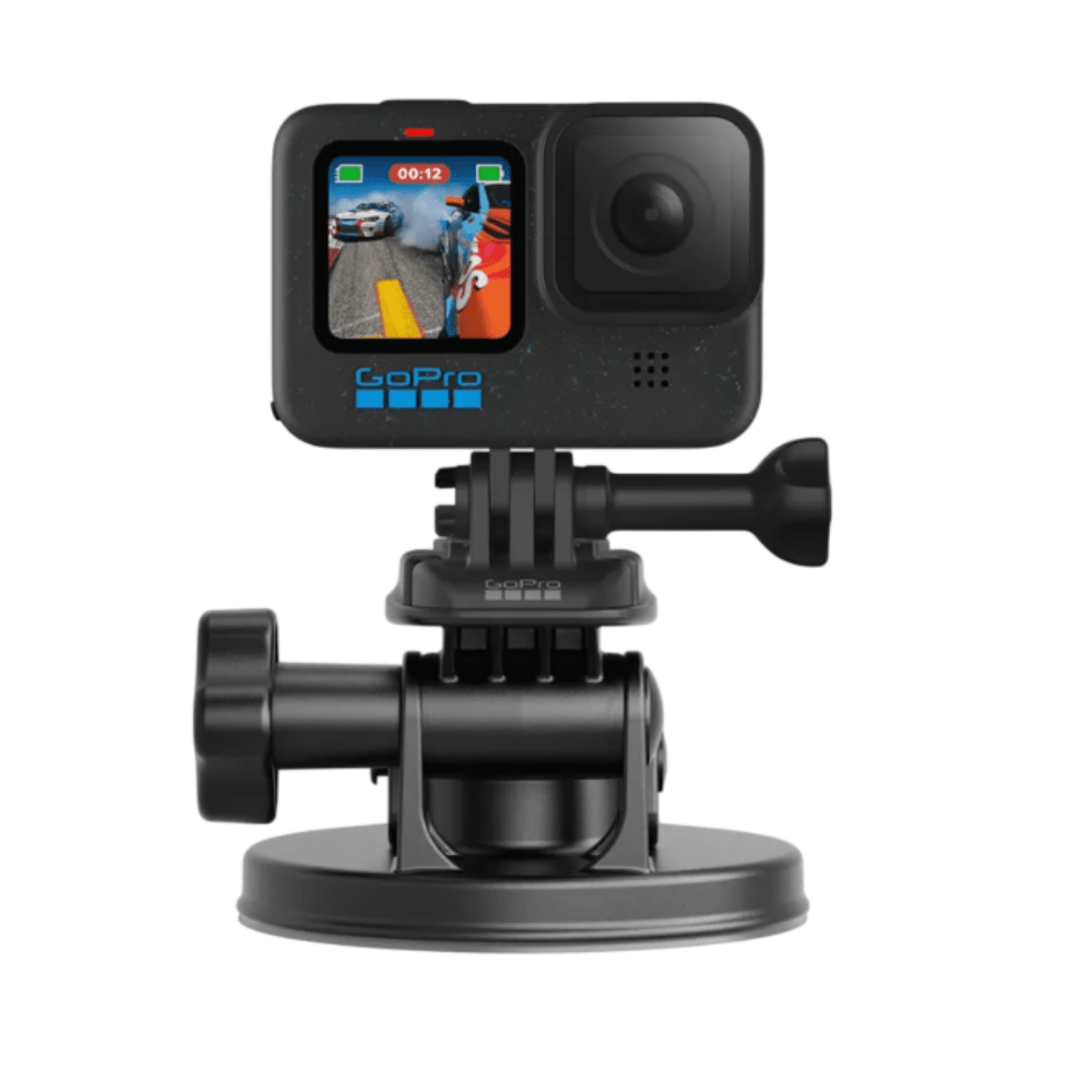 Ventosa GoPro, brazos ajustables, negro