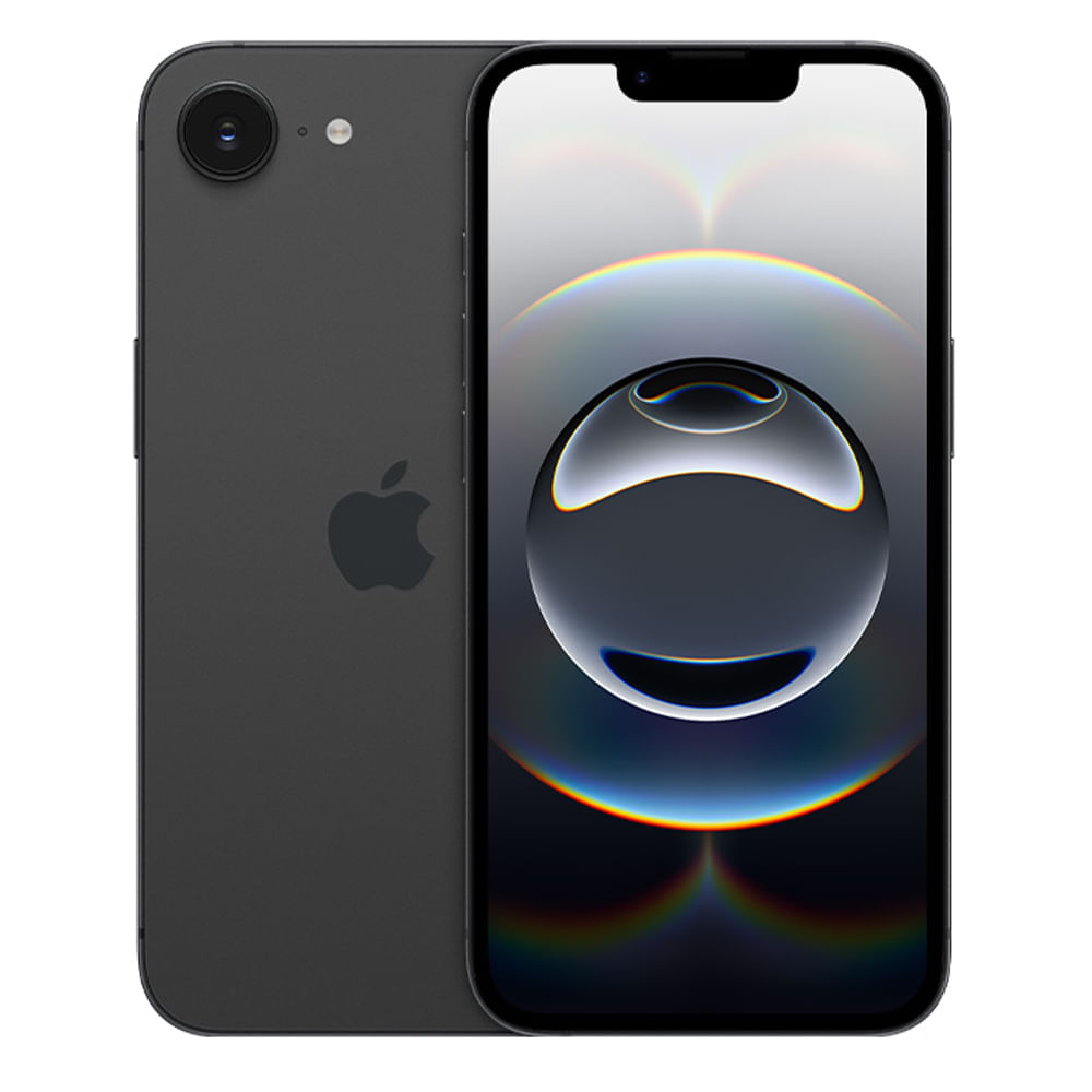 iPhone 16e 5G 128GB, 8GB RAM, cámara trasera 48MP y frontal 12MP, 6.1", negro