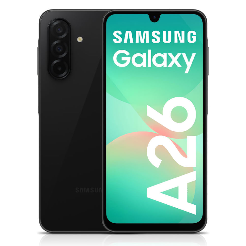 Celular Samsung Galaxy A26 5G 128GB, 6GB RAM, cámara trasera 50MP y frontal 13MP, 6.7'', negro