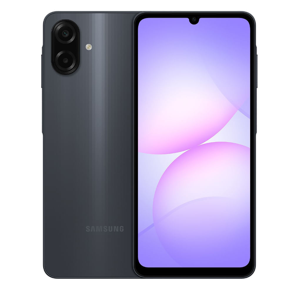 Celular Samsung Galaxy A07 128GB, 4GB RAM, cámara trasera 50MP y frontal 8MP, 6.7", negro