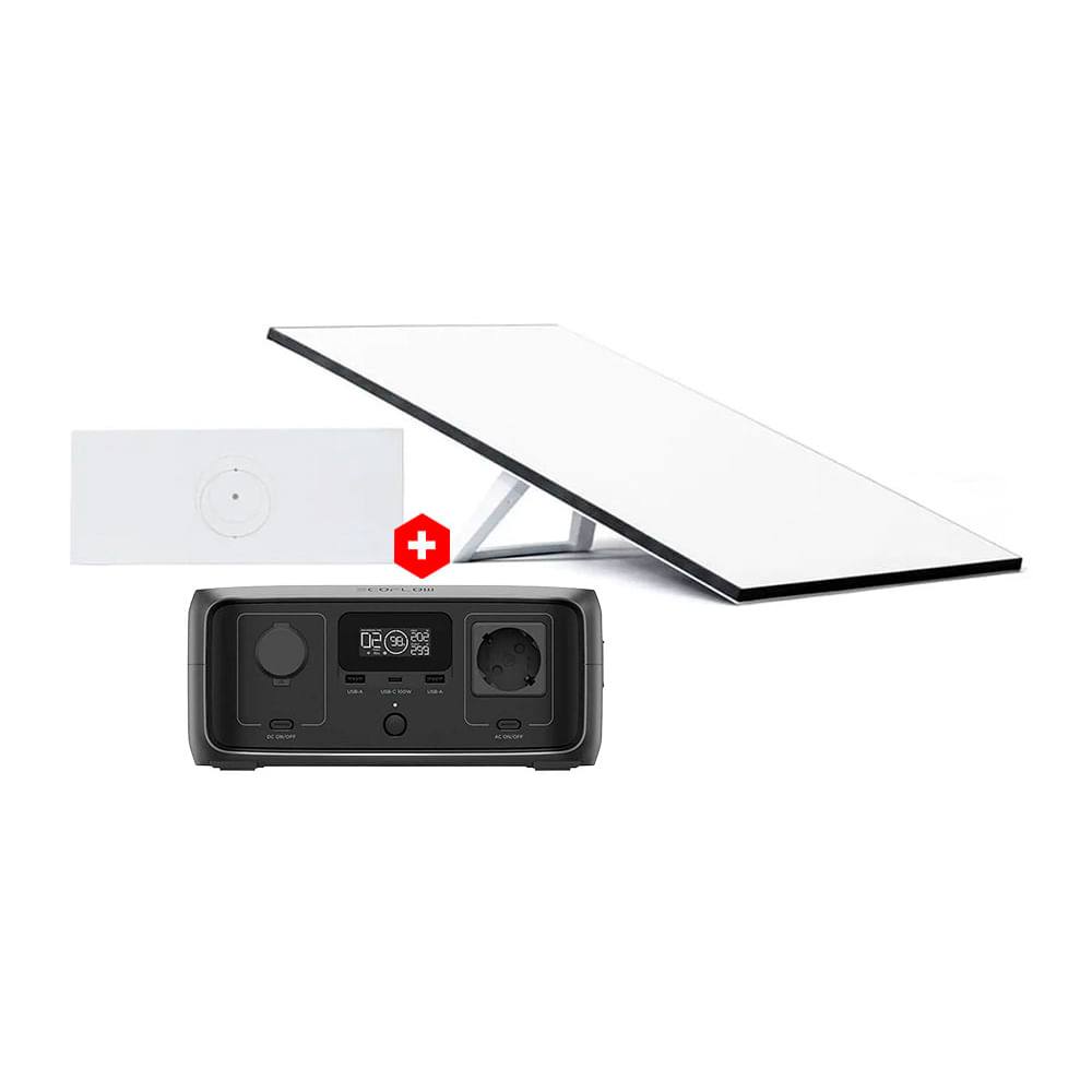 Combo: Kit de internet Satelital SpaceX V4 Starlink de alta velocidad + Estación de energía Ecoflow River 3 220-240 V, 12 V, gris