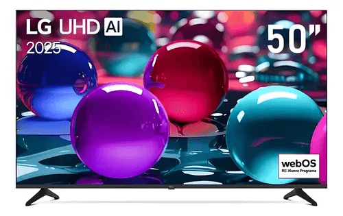 Smart TV LG Smart TV 50" 4K Ultra HD, ThinQ AI, sistema WebOS integrado, 50UA7300PSB