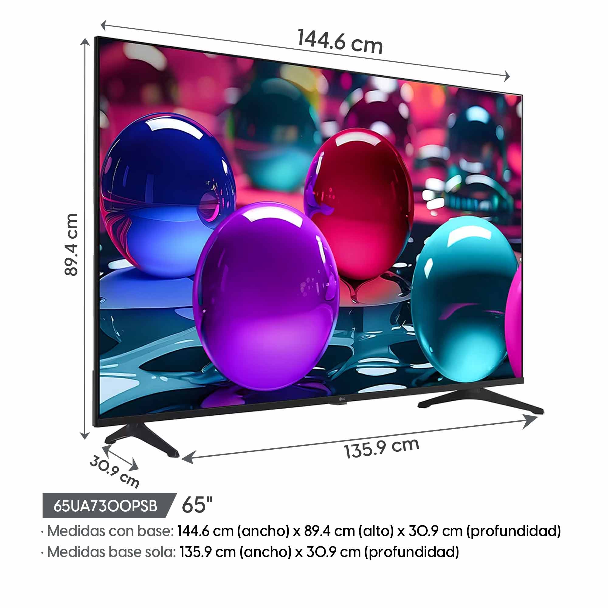 Imagen 2 del producto Smart TV LG 65"" 4K UHD, ThinQ AI, sistema WebOS integrado, 65UA7300PSB