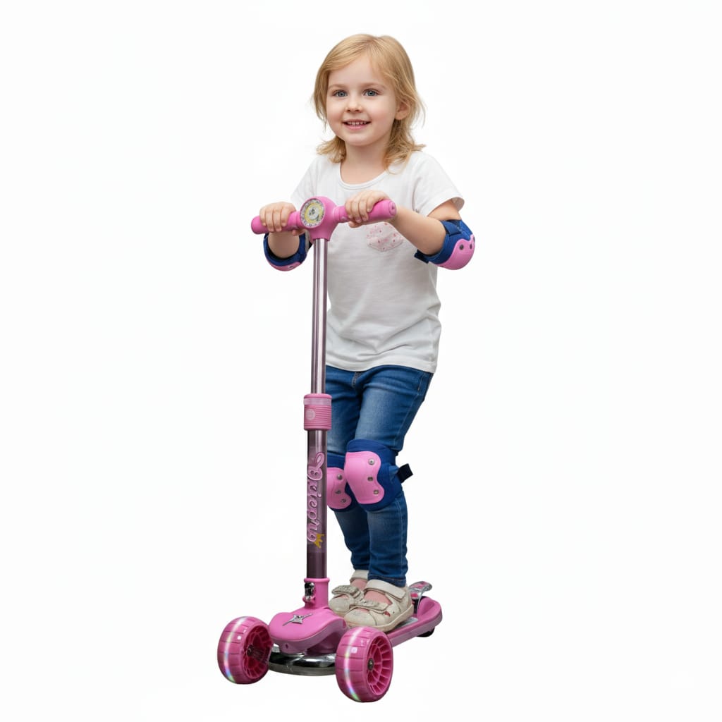 Imagen 2 del producto Scooter Oxie Pro para niños con niveles de altura, bluetooth, rosado