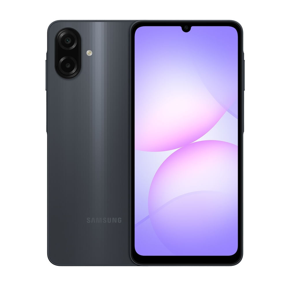 Celular Samsung Galaxy A07 4G 64GB, 4GB RAM, cámara trasera 50MP y frontal 8MP, 6.7", negro