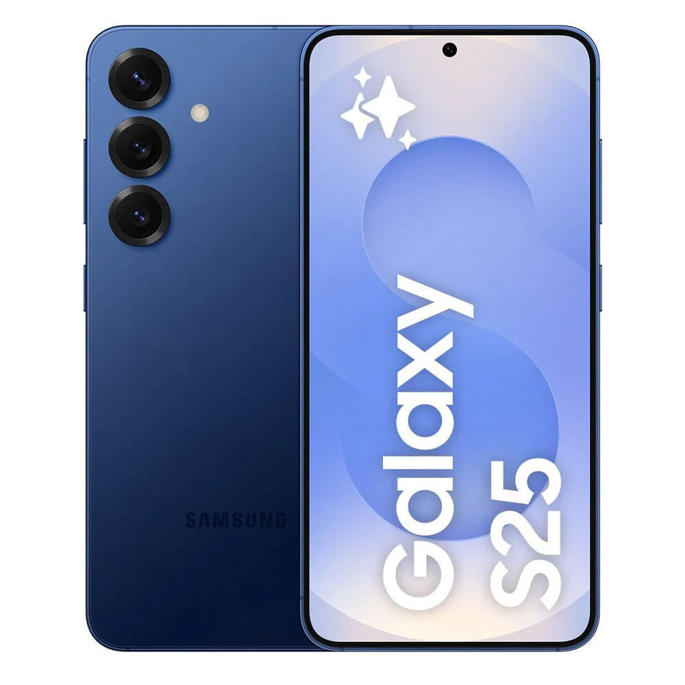 Celular Samsung Galaxy S25&nbsp;5G, 256GB, 12GB RAM, cámara principal 50MP + 10MP + 12MP, frontal 12MP, 6.2'', azul