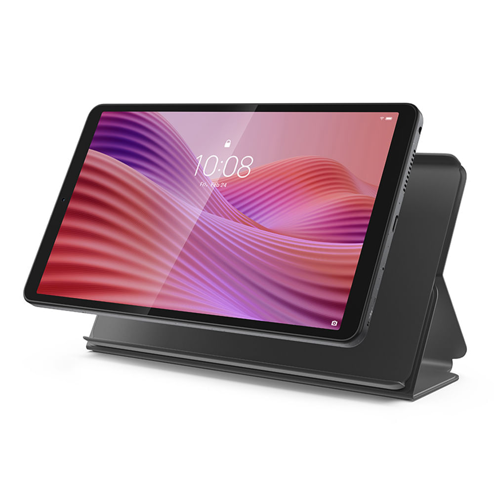 Tablet Lenovo Tab One 8.7" 128GB, 4GB RAM, cámara principal 8MP y frontal 2MP, 5100 mAh, MediaTek Helio G85, gris + Folio