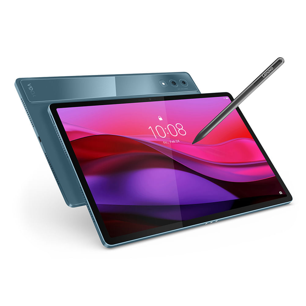 Tablet Lenovo Yoga Tab Plus 12.7" 256GB, 16GB ram, cámara principal 13MP, frontal 13MP, Snapdragon 8, 10200 mAh, Android 14 + Folio + Lápiz, Tidal Tea