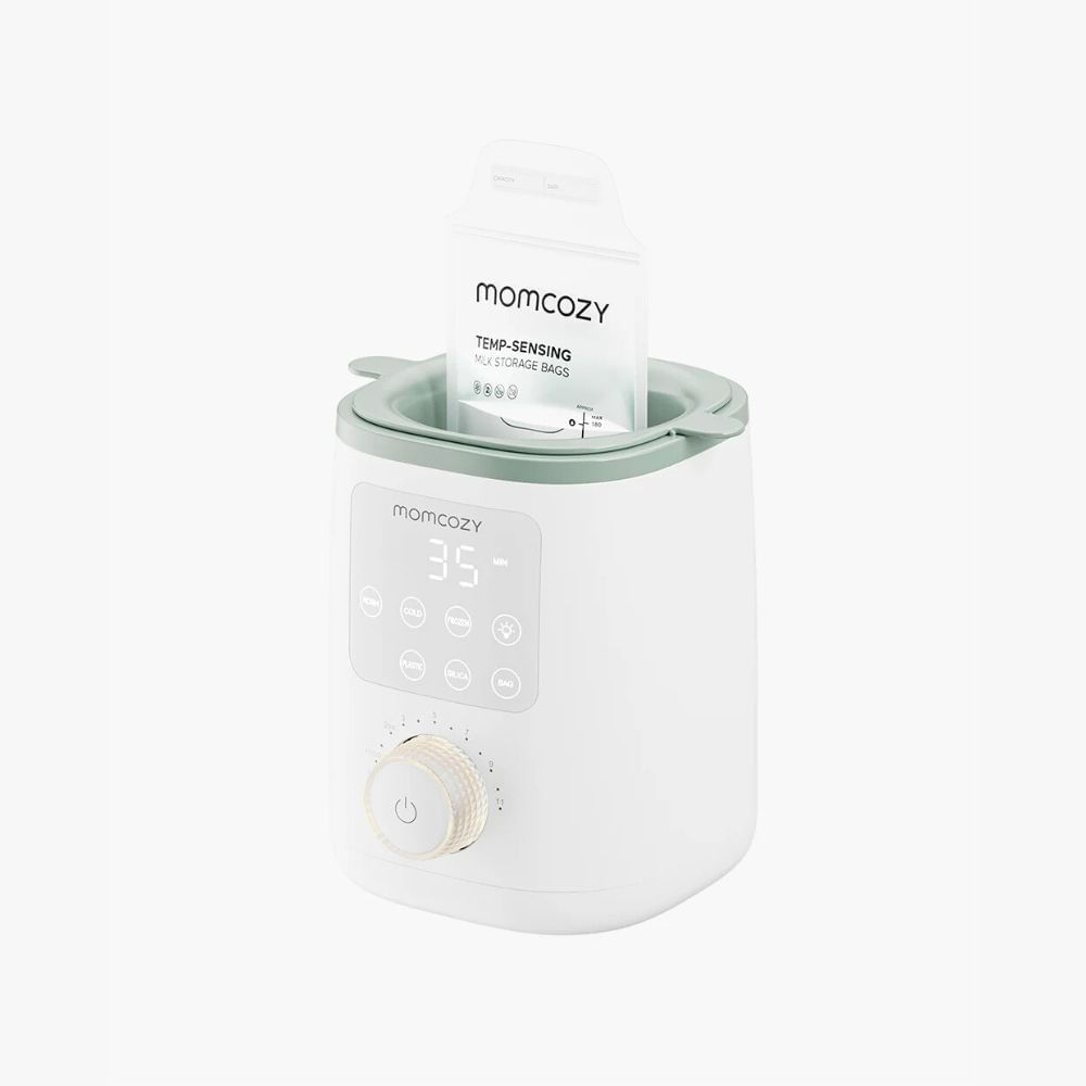 Imagen 2 del producto Calienta biberones analógico Momcozy, para bebé, calentamiento preciso, blanco
