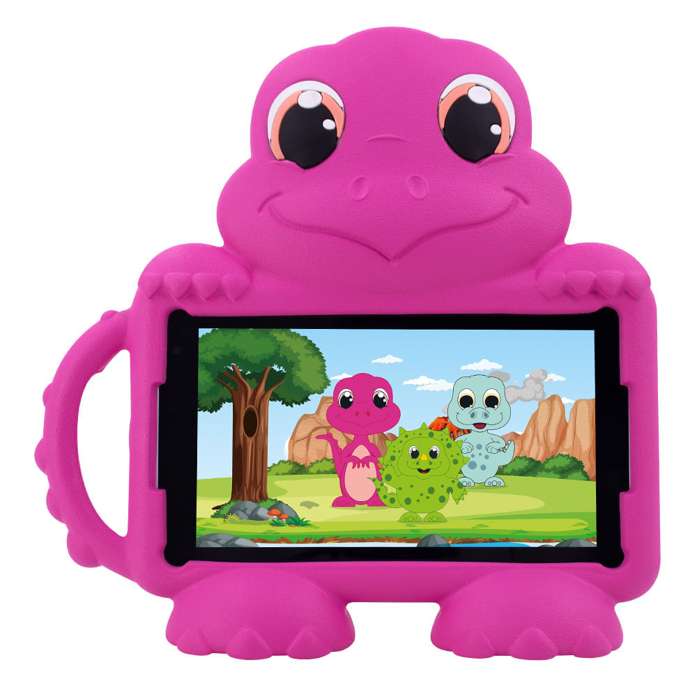 Tablet Advance Kids TR6959 7" IPS, 32GB, 2GB RAM, cámara principal 2MP + Cover Dino rosado