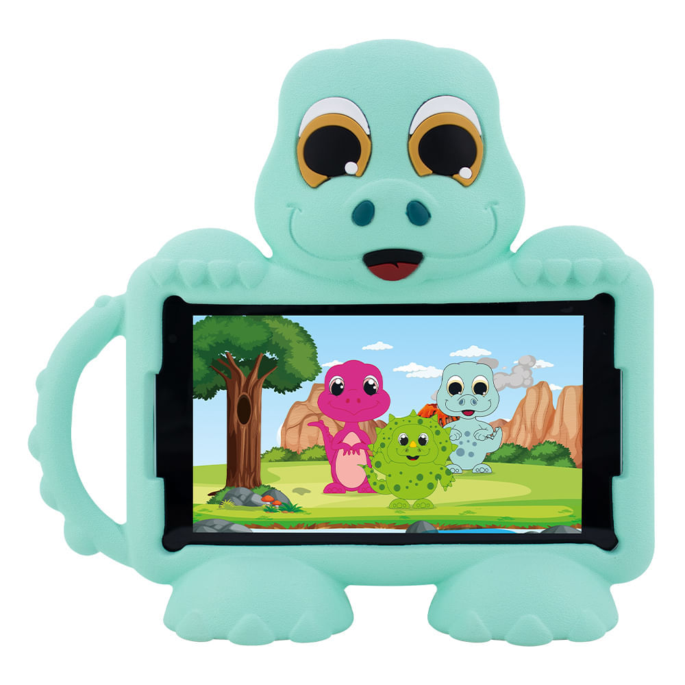 Tablet Advance Kids TR6959 7" IPS, 32GB, 2GB RAM, cámara principal 2MP + Cover Dino menta