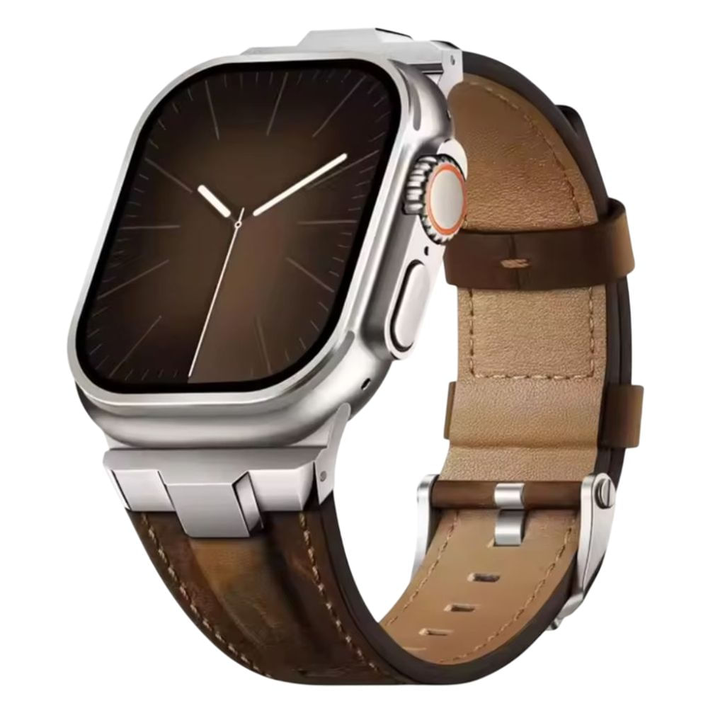 Correa de cuero Suitisbest Legend, para Apple Watch Ultra, marrón