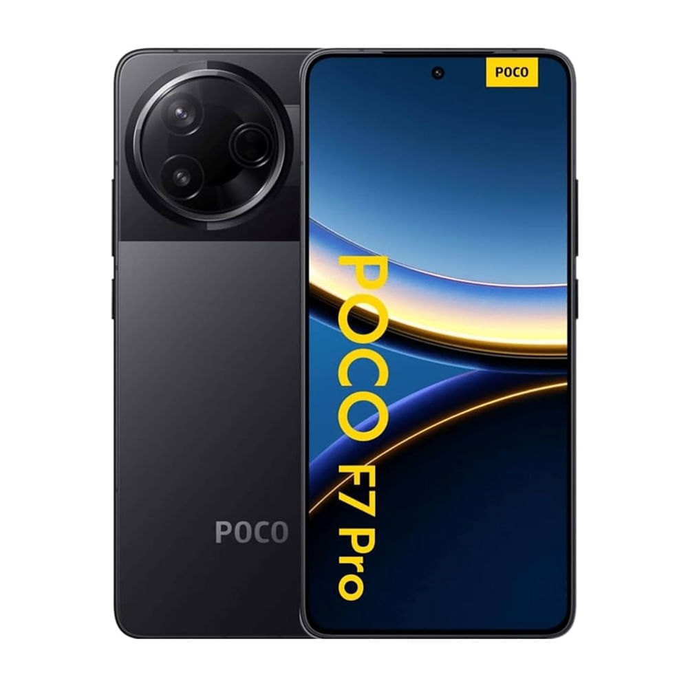 Celular Xiaomi POCO F7 PRO 5G 512GB, 12GB RAM, cámara principal 50MP + 8MP, frontal 20MP, 6.67", negro