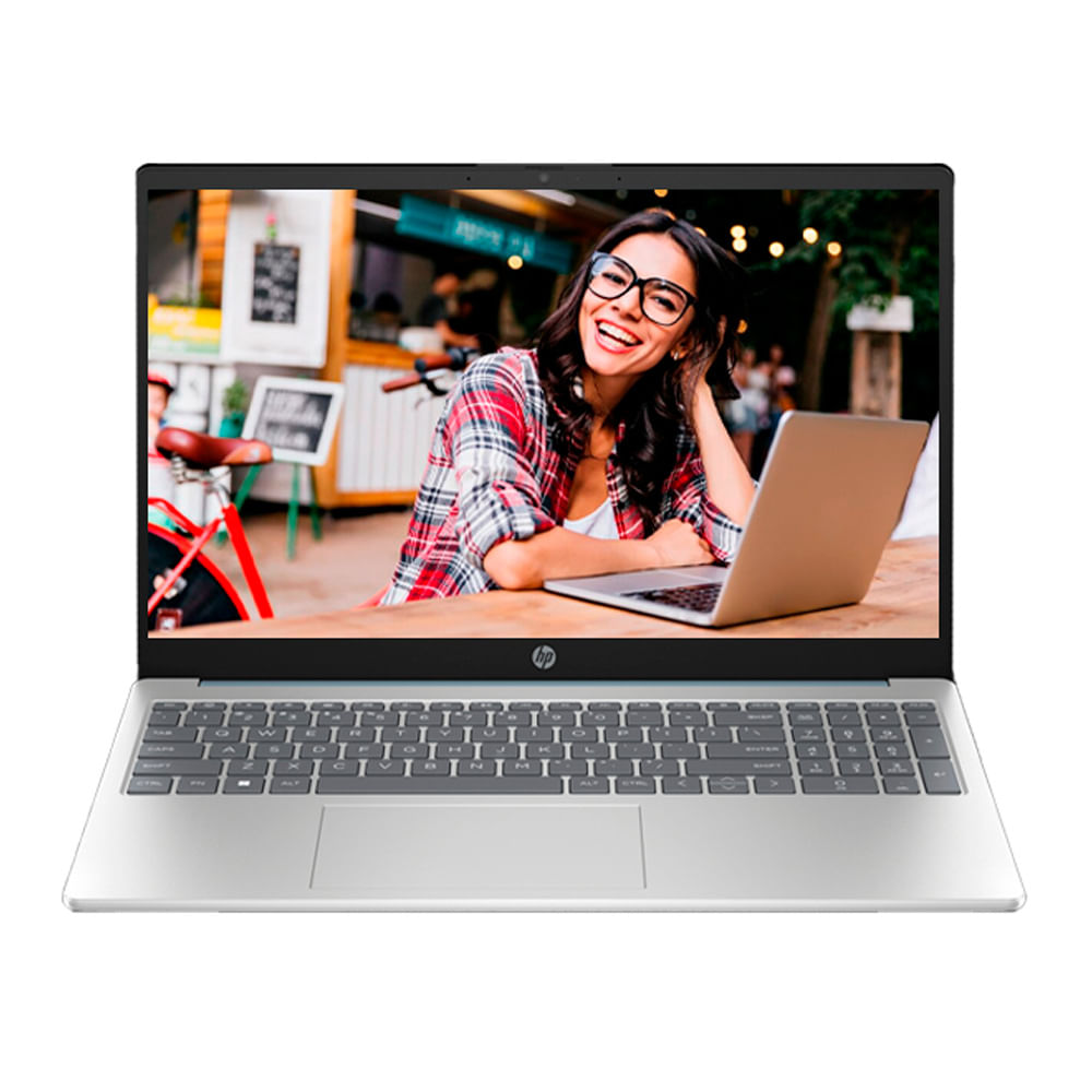 Laptop HP 15-FC0005LA 15.6" FHD, AMD Ryzen 3-7320U, 256GB SSD, 8GB RAM, Win 11 Pro, teclado en español, gris