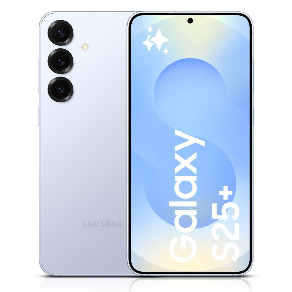 Celular Samsung Galaxy S25 Plus 5G 256GB, 12GB RAM, cámara trasera 50MP y frontal 12MP, 6.7'', azul claro