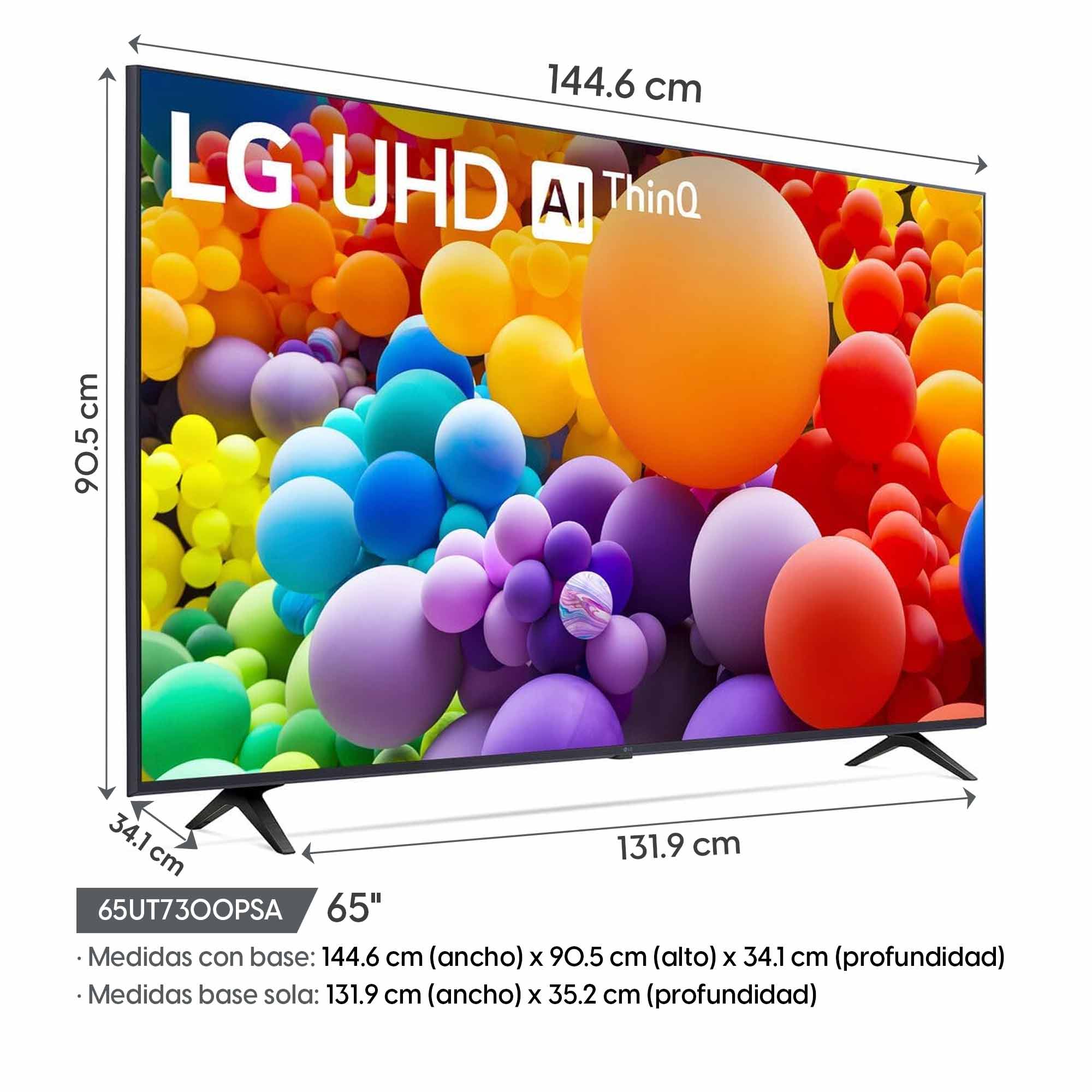 Imagen 2 del producto Smart TV LG 4K 65"" LED, Ultra HD, sistema WebOS integrado, 65UT7300PSA