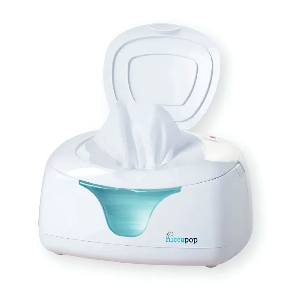 Calentador de toallitas húmedas Hiccapop para bebé, calefacción superior, sello de silicona, luz nocturna, blanco