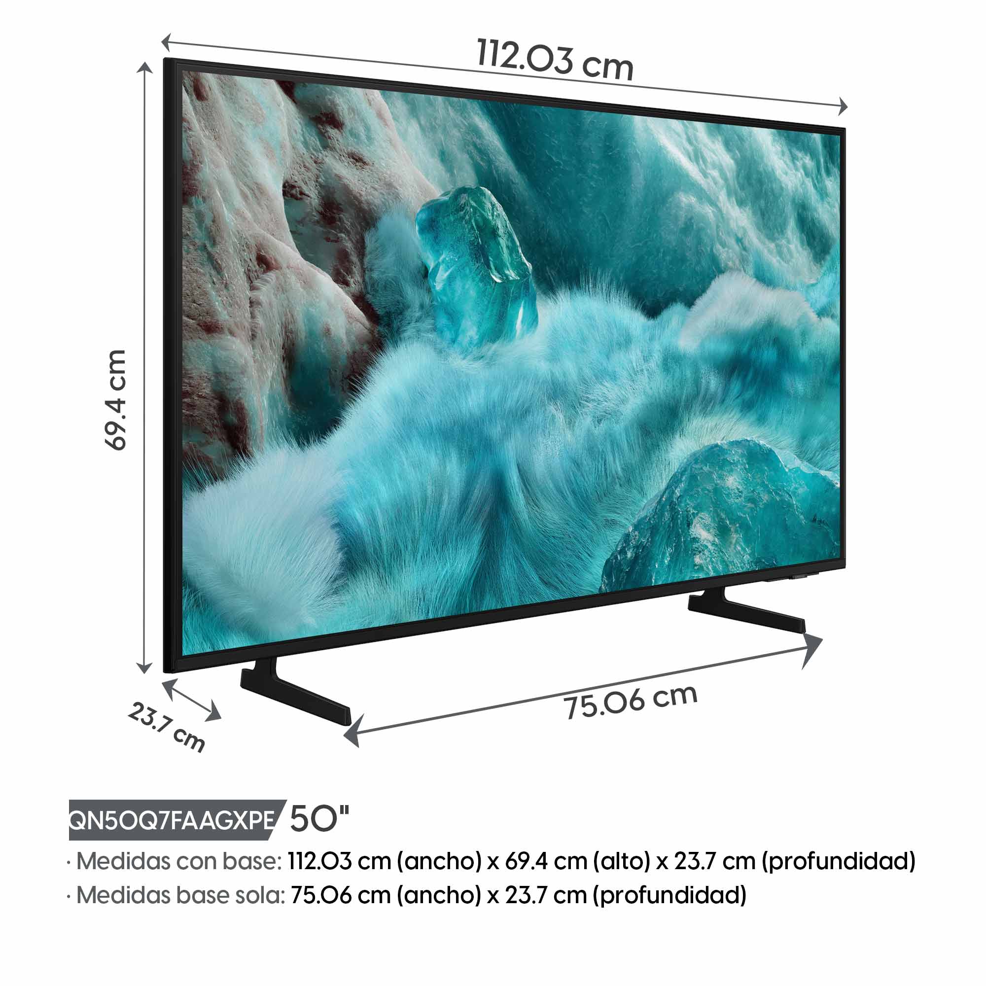 Imagen 2 del producto Smart TV Samsung 4K 50"" QLED, Ultra HD, Vision AI, sistema Tizen integrado, QN50Q7FAAG 2025