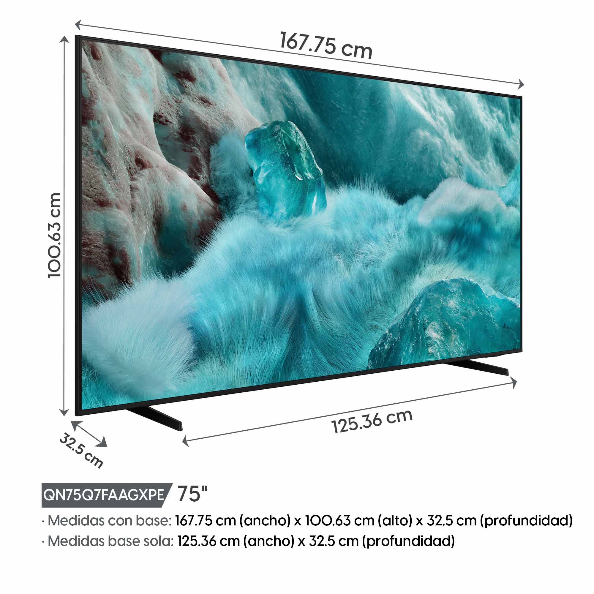 Imagen 2 del producto Smart TV Samsung 4K 75"" QLED, Ultra HD, Vision AI, sistema Tizen integrado, QN75Q7FAAG 2025