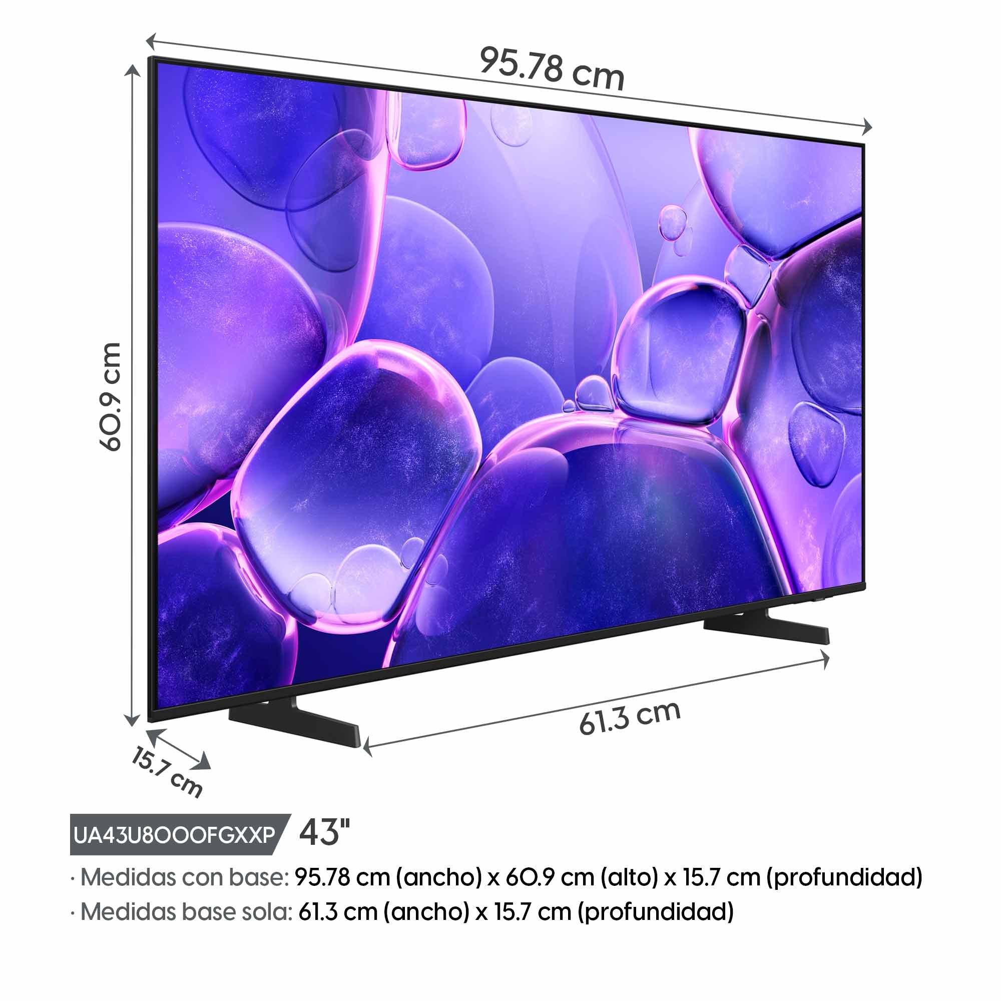 Imagen 2 del producto Smart TV Samsung 43"" 4K Ultra HD, Crystal, sistema Tizen integrado, 43U8000FG 2025