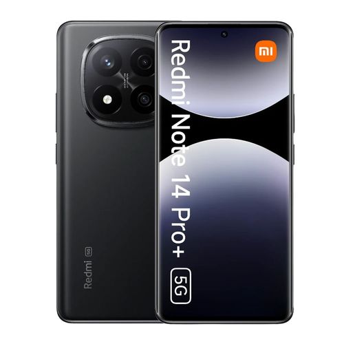 Celular Xiaomi Redmi Note 14 Pro Plus 5G 256GB, 8GB RAM, cámara principal 200MP + 8MP +2MP, frontal 20MP, 6.67", negro