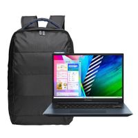 Laptop gamer Asus M3401QC-KM160W 14"" AMD Ryzen R5-5600H, 512GB SSD, 8GB RAM, GeForce RTX 3050, Win11, azul + Mochila de regalo