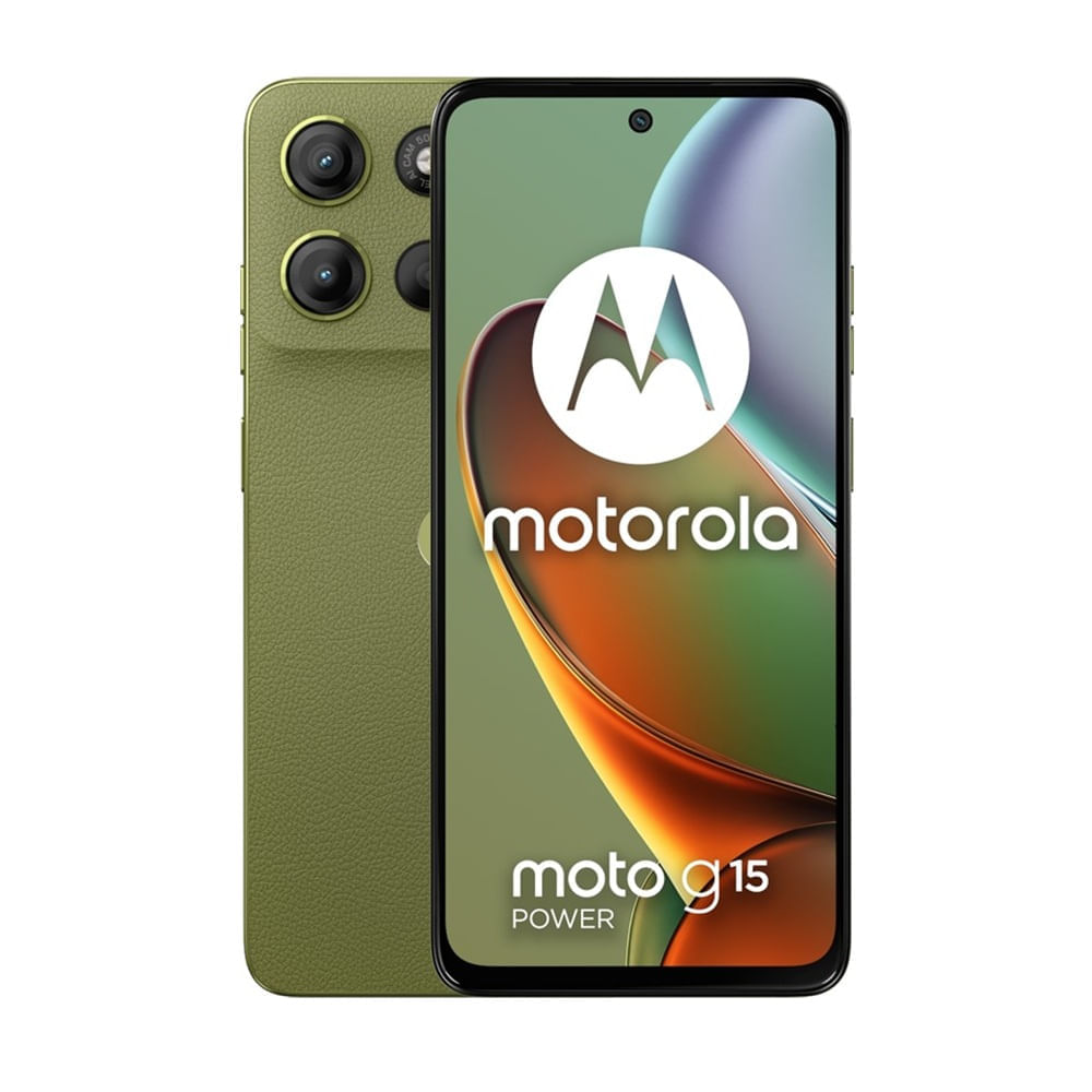 Celular Motorola G15 4G, 256GB, 4GB RAM, cámara trasera 50MP y frontal 8MP, 6.7", verde