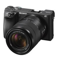 Cámara mirrorless Sony Alpha a6400, APS-C + lente 18-135mm, AF ultrarrápido, seguimiento preciso, video 4K