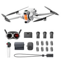 Drone Insta 360 Antigravity A1 Explorer Bundle, graba en 8K, con gafas de visión y controlador de agarre, hasta 39 minutos de vuelo