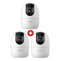 Kit 3 cámaras de seguridad IMOU Ranger 2 Pro, Wi-Fi, 3K, 5MP, 360° Pan Tilt, interior, blanco