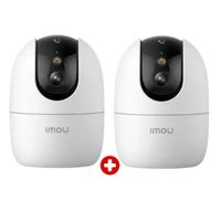 Kit 2 cámaras de seguridad IMOU, Wi-Fi, Ranger 2 Pro 3K 5MP 360° interior, Pan Tilt, blanco