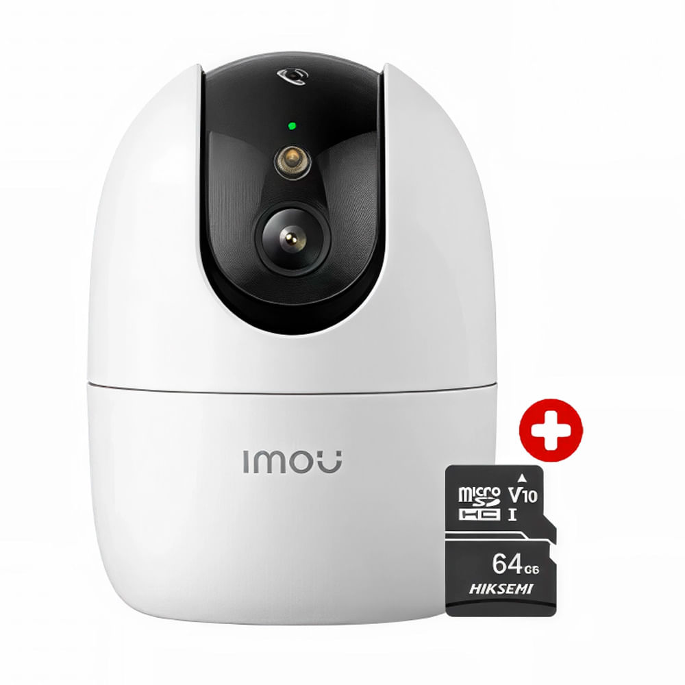 Cámara de seguridad Wi-Fi IMOU Ranger 2 Pro 3K 5MP 360° + Micro SD 64GB, interior, blanco