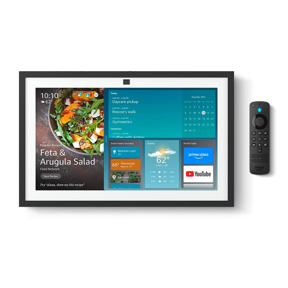 Pantalla inteligente Amazon Echo Show 15, 15.6" FHD, control de voz, Alexa, control táctil, cámara 13MP, negro