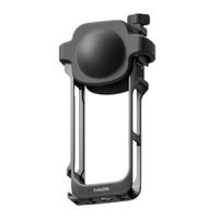 Marco de aluminio para Insta360 X5 ligero y resistente con monturas 1/4"", zapata fría y capuchón de lente negro