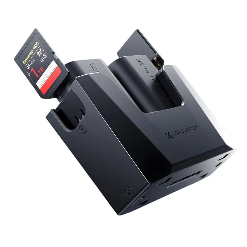 Imagen 2 del producto Kit cargador K&F Concept KF28.0089 para NP-FZ100 + 2 baterías 2600mAh, carga rápida PD 18W