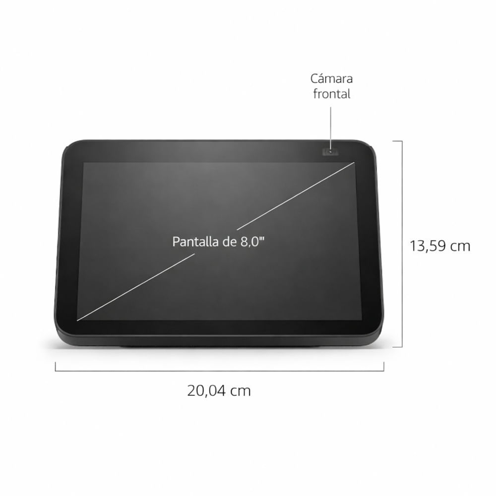 Imagen 2 del producto Altavoz Inteligente Amazon Echo Show 8 (3ra Generación), pantalla HD 8"", Sonido Envolvente, Alexa Integrada, cámara gran angular, negro