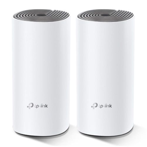 Sistema Wifi Mesh TP-Link Deco E4-2 Ac1200 pack x 2, doble banda, router y access point, 2 puertos LAN, 2 antenas internas