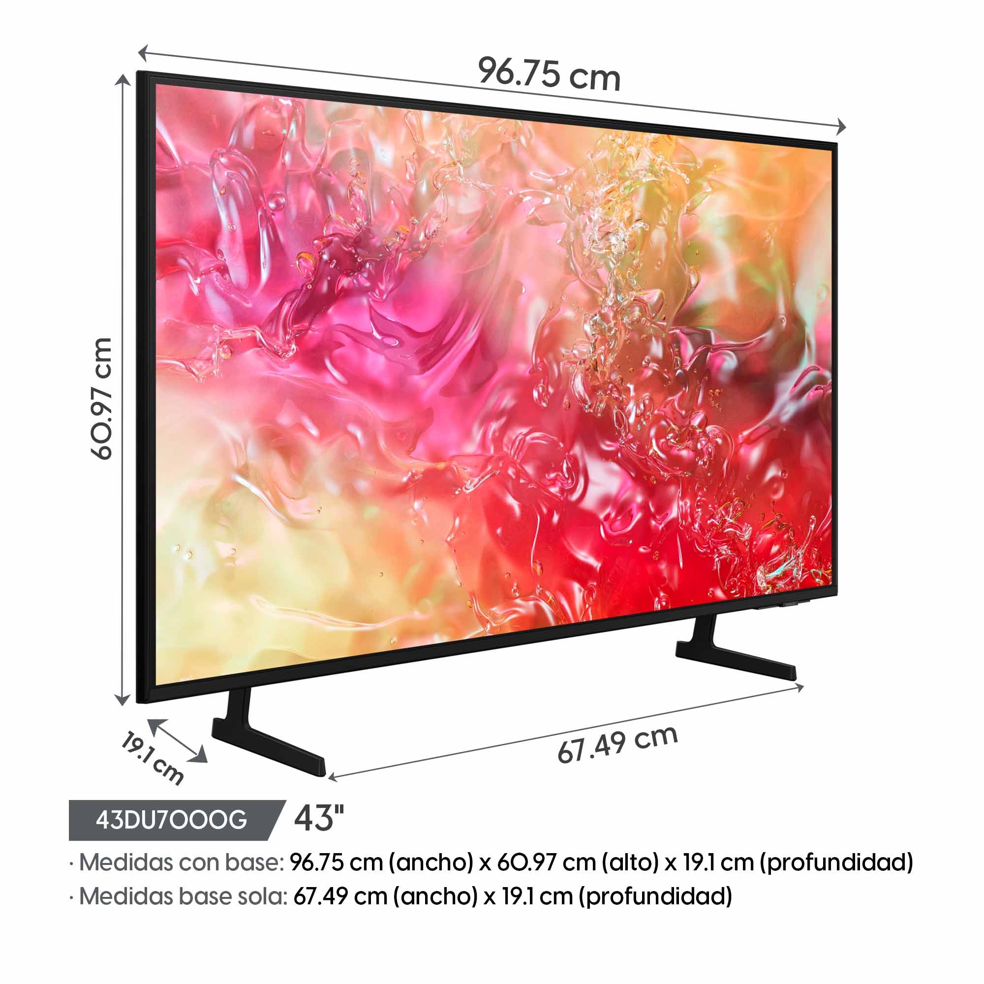 Imagen 2 del producto Smart TV Samsung 4K 43"" Crystal, Ultra HD, sistema Tizen integrado, UN43DU7000GXPE