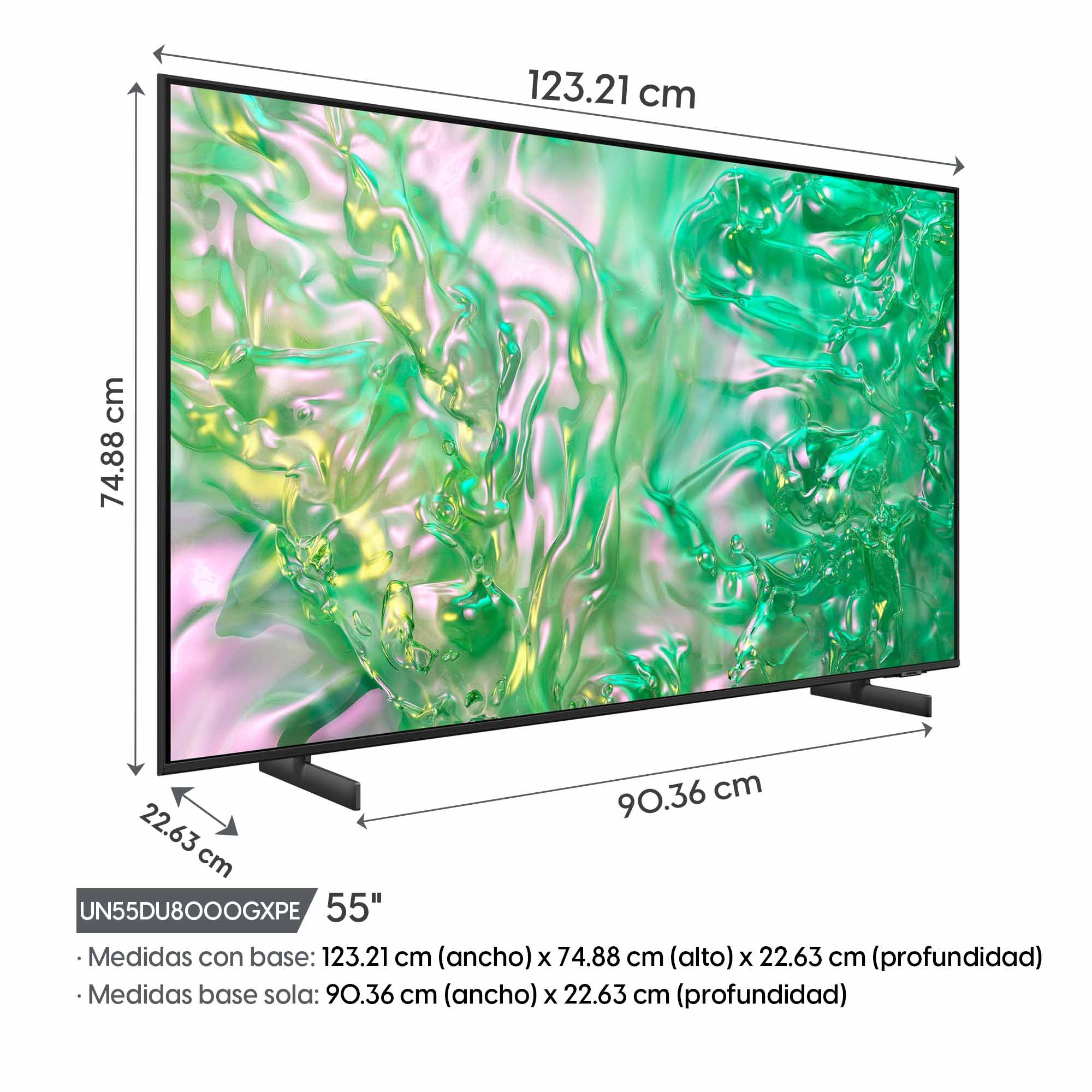 Imagen 2 del producto Smart TV Samsung 4K 55"" Crystal, Ultra HD, sistema Tizen integrado, 55DU8000G 2024
