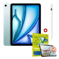 iPad Air 11"" 128GB, 8GB RAM, cámara principal 12MP y frontal 12MP, 28.9 Wh, Chip M3, azul + Pencil genérico