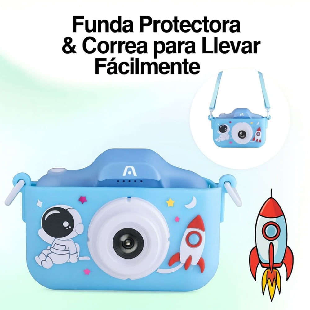 Imagen 2 del producto Cámara digital Magic PIX 81 para niños con pantalla IPS 2.0"", resolución hasta 40 MP, azul