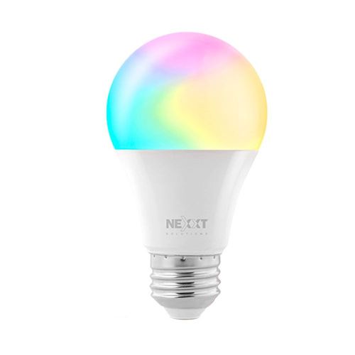 Foco inteligente Nexxt led 9W, 800 lúmenes, tipo de bombilla A19, rosca E27, multicolor (reempacado)