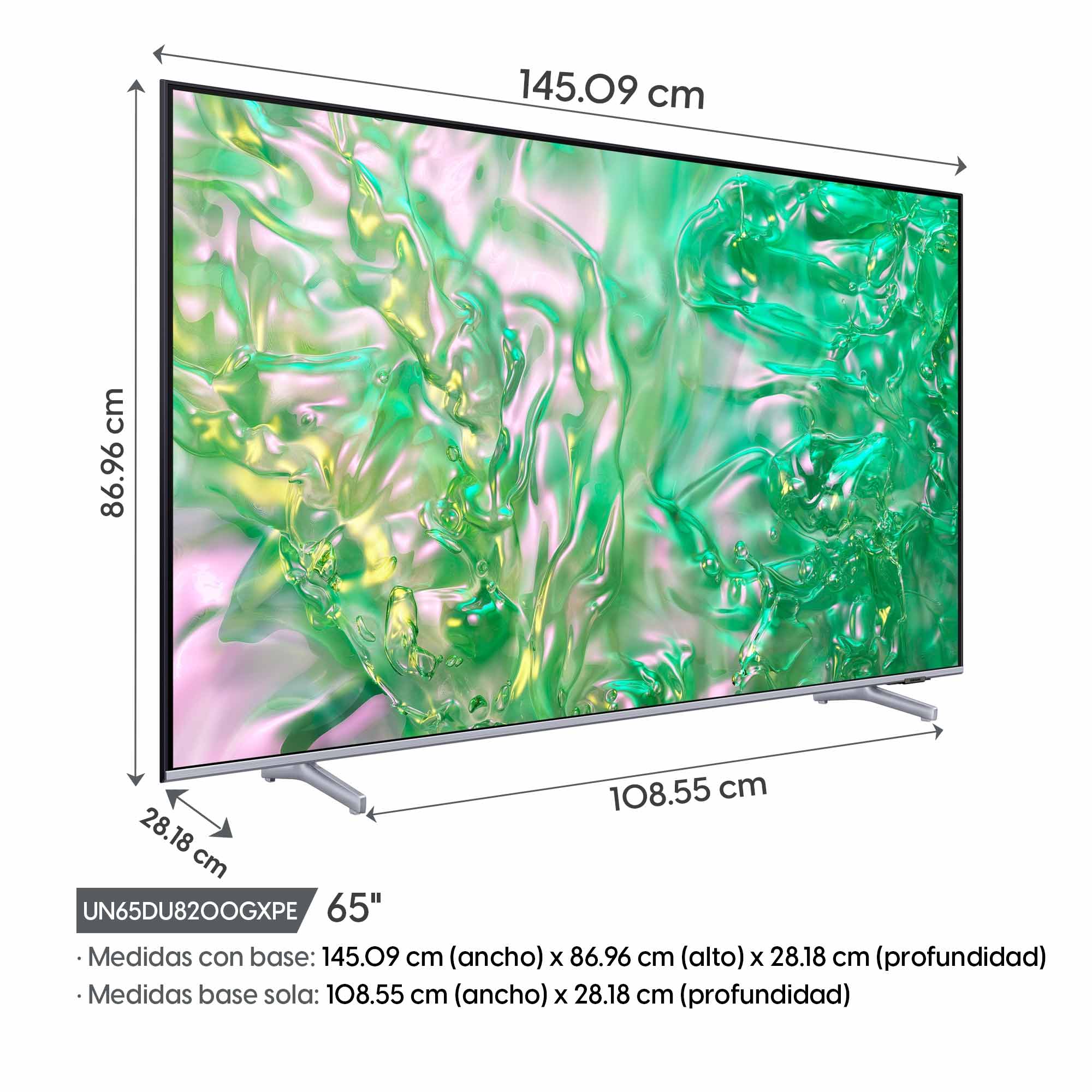 Imagen 2 del producto Smart TV Samsung 4K 65"" Crystal, Ultra HD, sistema Tizen integrado, UN65DU8200GXPE