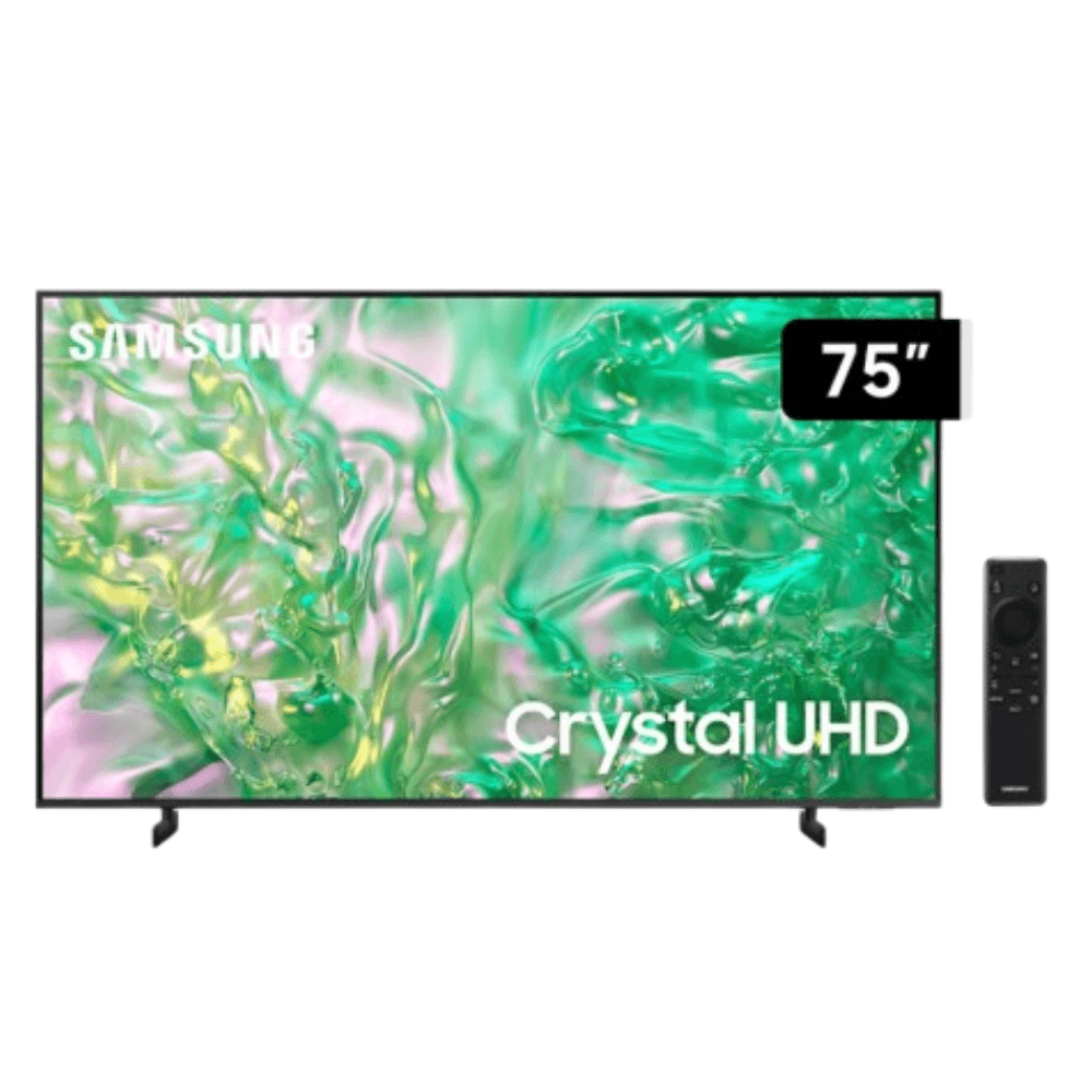 Smart TV Samsung 4K 75" Crystal, Ultra HD, sistema Tizen integrado, 75DU8000G