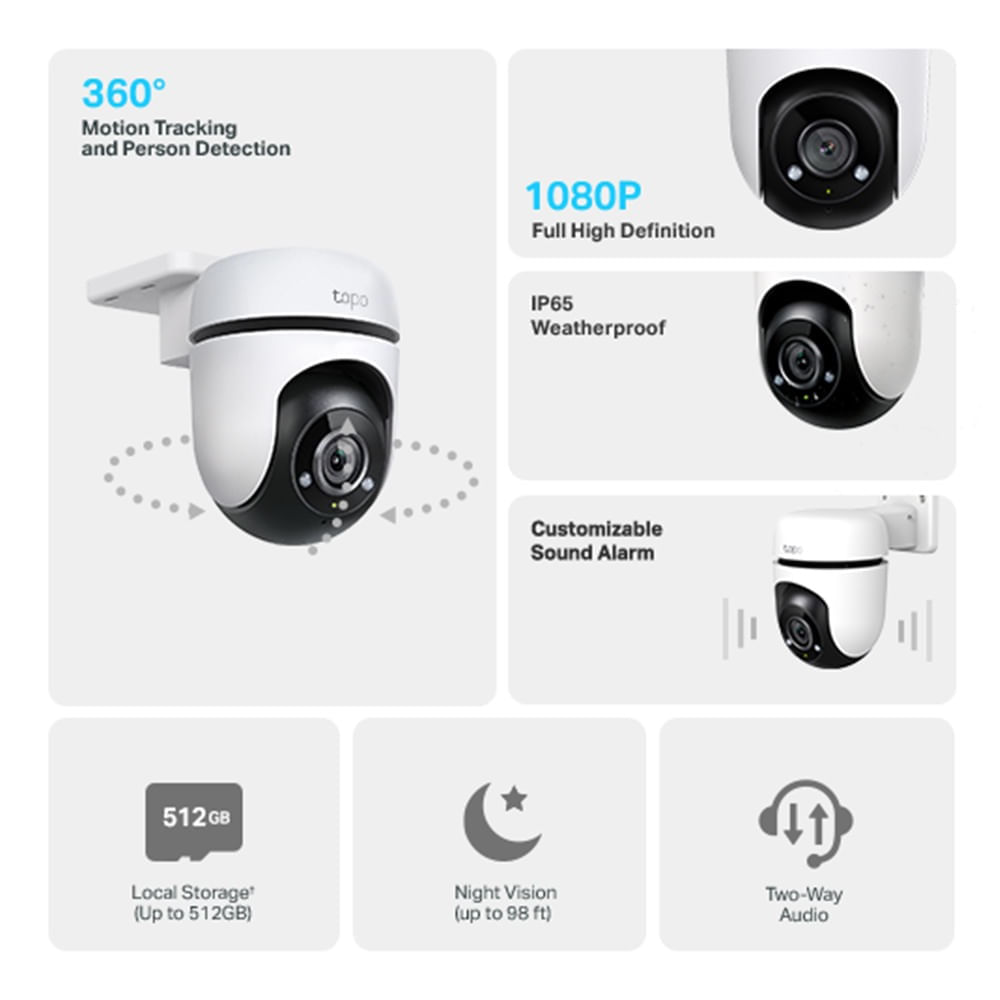 Imagen 2 del producto Cámara de seguridad Tapo C500 Wi-Fi 2MP, 1080p, exterior, infrarrojo (reempacado)